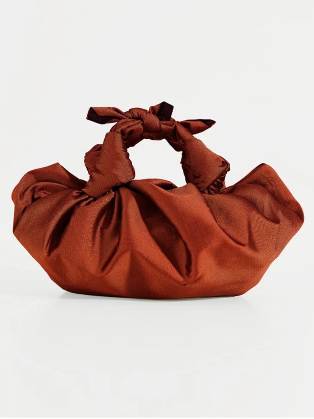 AALLSS Vast Silk Knotted Bag in Lava Orange